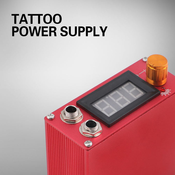 Solong Tattoo® Aluminum Digital LCD Tattoo Power Supply Red Color